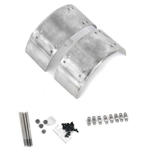 1/14 Rc Simulation Toys Truck Sand Board Container Semi-Trailer Dumper Tipping Truck Tractor Stainless Steel Fender LESU