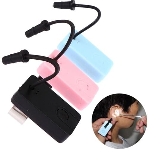 1pc Three-Level Brightness Rechargeable Thumb Lamp Ear Pick Light LED Ear Wax Removing Ear Picking Tool Ear Cleaning Accessory