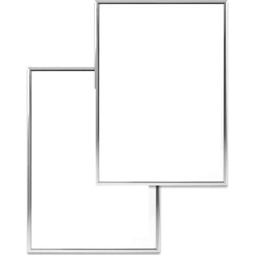 2 Photo Frames, A3 Silver Photo Frame, with Non-Breakable Plexiglass, Family Photo/Poster Photo Frame, 30X42 CM