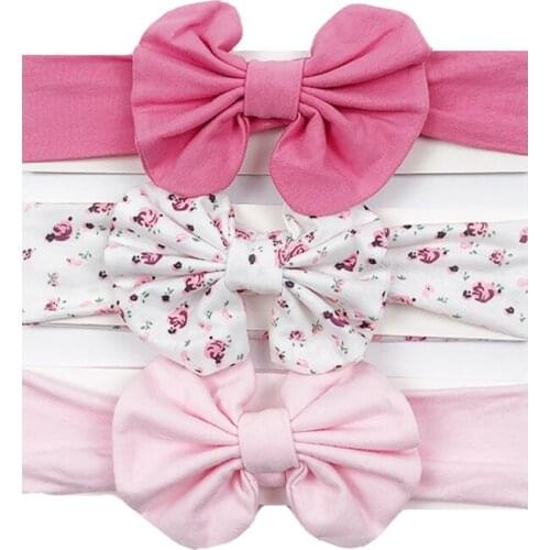 3pcs/Lot Newborn Headbands For Girls Hair Band Cute Baby Bow Flower Elastic Bow Headwear Kids Gifts Baby Hair Accessories