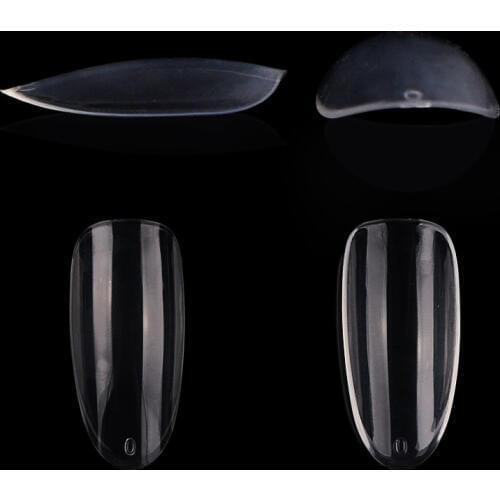 500pcs Clear Round End Oval Professional False Nails French Artificial Full Cover Decorated ABS Nail Tips Manicure Accessories