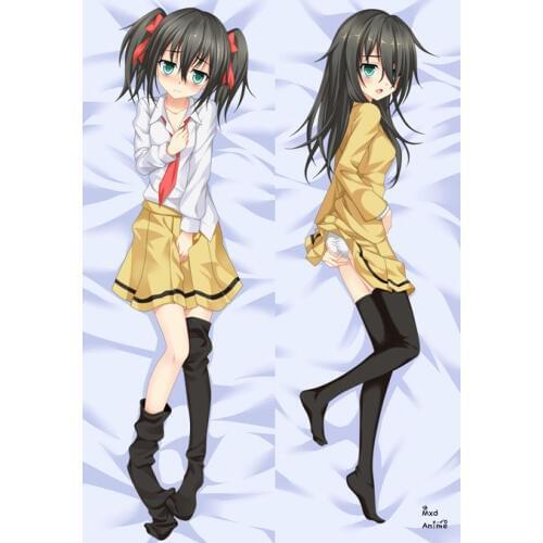 Anime WataMote character sexy girl Kuroki Tomoko otaku Dakimakura throw pillow case custom made pillowcase two sides printed