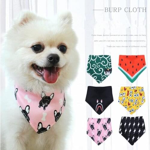 Cat Dog Bandana Bibs Scarf Collar Adjustable Pet Neckerchief Scarf Waterproof Saliva Towel Tie for Small Medium Large Dogs