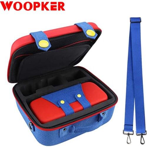 Travel Carrying Case Compatible for Nintendo Switch System Protective Hard Case Carrying Bag for Mario Fans 2in1