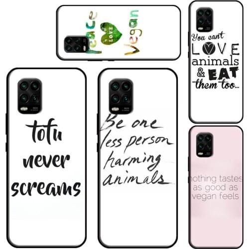 VEGAN FOOD QUOTES ANIMAL LOVE VEGGIE Case For Xiaomi Mi 11 Lite 10 9 9T 10T Pro A3 11 Ultra POCO M3 X3 Pro F2 F3 Phone Fundas