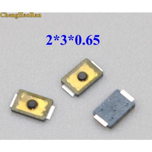 ChengHaoRan 2*3*0.65MM 2x3x0.65MM for Mobile Phone Camera Tactile Push Button Switch Tact 2 Pin Micro Switch