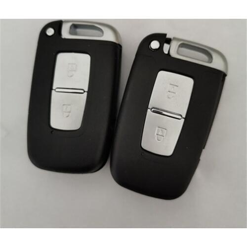 DAKATU Keyless Entry Fob Cover 2 Buttons Remote Key Smart Card Shell Case Fit For Hyundai Genesis Coupe Sonata