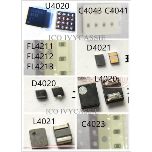 For iPhone 6S Backlight Kit U4020 IC+Coil L4020 4021+Diode D4020 4021+Capacitor C4023 4041 4043+Filter FL4211 4212 4213 8pcs/set