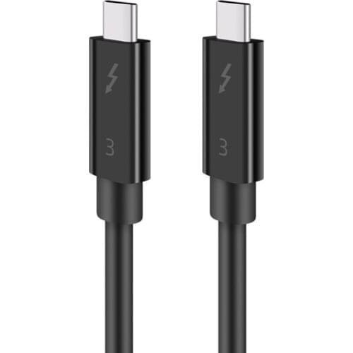 Thunderbolt 3 Cable 40Gbps Supports 100W 20V/5A Charging 2.3ft / 0.7m USB C Compatible Fireproof Materials Safe Reliable