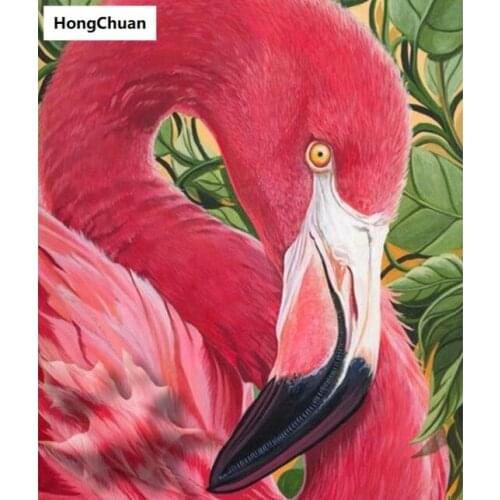 Christmas Flamingo 5D DIY Square/Round Diamond Painting Cross Stitch Home Decoration Gift Mosaic Diamond Embroidery