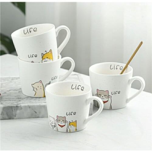 Japanese Style Creative Cartoon Ceramic Mugs Coffee Mug Cute Animal Coffee Milk Tea Cup Novelty Birthday Gifts Mugs
