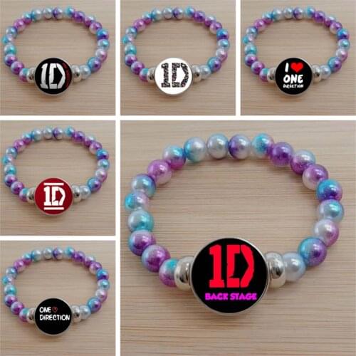 New glass cabochon one-way ID bracelet colorful beads bracelet jewelry