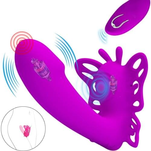 Wear Dildo Butterfly Vibrator Sex Toys for Couple Orgasm Masturbator Wireless Remote Control Dildo Vibrators for Women Panties