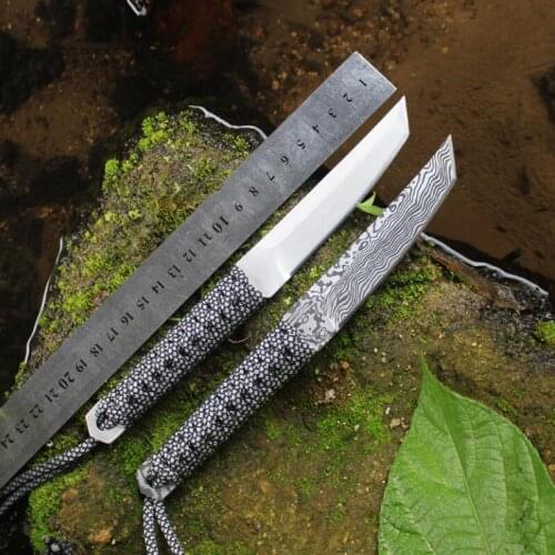 8.46'' Fixed Blade Hunting Knife Survival Tactical Knife with Sheath Small Straight Knives For Self-defense Outdoor Camping Tool
