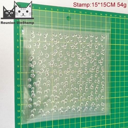 Reunion Stars Dots Snowy Sky CLEAR STAMPS DIY Scrapbooking Card Album Paper Craft Rubber Transparent Silicon Clear Stamp