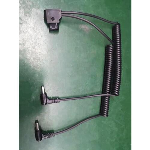D-TAP spring wire B-type port to DC head one-to-two power cord BMCC BMPC monitor LED video light power supply line 1pcs