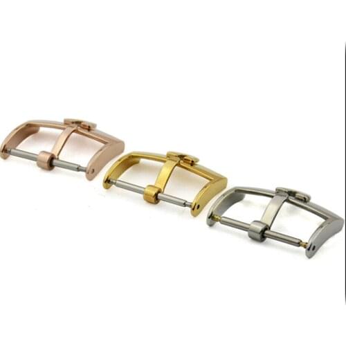 12/14/16/18/20mm Watchbands Buckle Stainless Steel Pin Clasp Watch Accessorie leather Band Watch Buckle