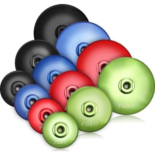 3" -5" Colourful Hook and Loop Aluminium Backing Pad Aluminum Backer Pad With 5/8"-11 Arbor For Diamond Polishing Pad