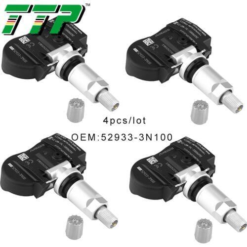 TTP 4PCS 52933-3N100 TPMS Car Tire Pressure Sensor Monitoring Valve System 52933-2M650 For Hyundai Accent Kia 433MHZ
