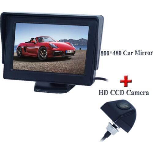 CAR parking system 4.3" LCD car screen monitor+car rear view camera for all types cars as for Hyundai for Dodg for Jeep ect