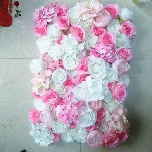 SPR Free Shipping high quality Artificial wedding rose flower wall panel backdrop arrangement flowers decorations