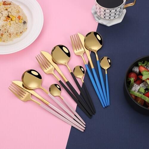 36 Pieces of Stainless Steel Portugal Cutlery Knife, Fork and Spoon Suit European Hotel Western Steak Knife and Fork Spoon