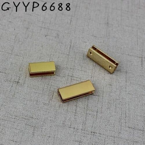 High quality 10mm 13mm 25mm 34mm Deep gold Purse zipper decoration end clips by screws hardware straps tail clasp accessory