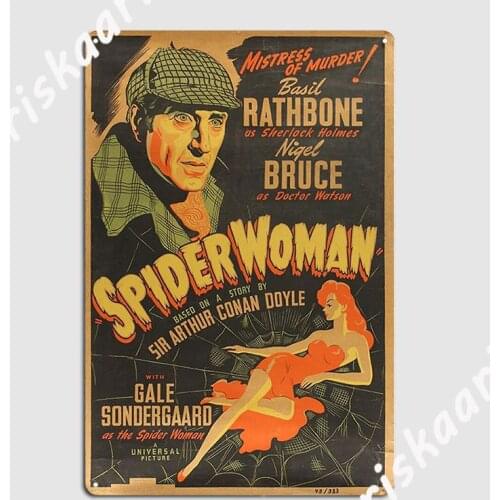 Spider Women Retro Metal Sign Classic Cinema Kitchen Poster Club Bar Tin sign Posters