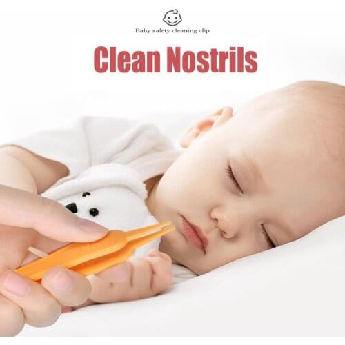 1pcsBaby Cleaning Tweezer Ear Nose Navel Cleaner Remover Plastic LED Light Forcep Body Care Baby Nose Tweezer