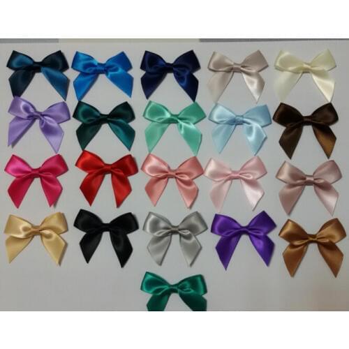 100pcs 2" satin Ribbon mini bow Cheer Bow Cheerleading without clip Headwear headdress