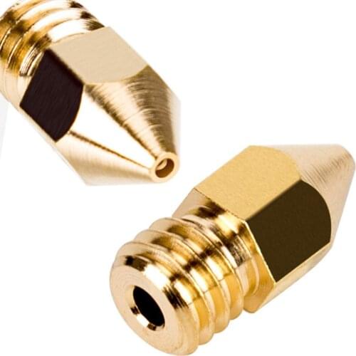 24PCS Brass Nozzles 3D Printer Accessories Mk8 Pointed Brass Nozzle Surface Lettering Printing Accessories