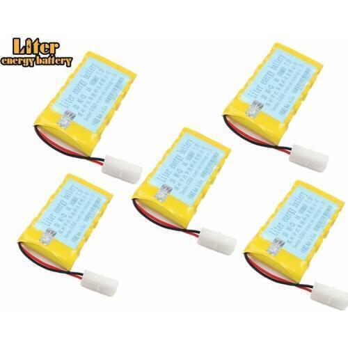5pcs 7.2v 900mah AA NI-CD Battery With 7.2v Charger Set For Electric toys car Telerobot boat Remote control Tank L6.2-2P Plug