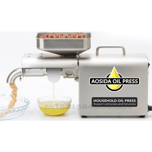 All Stainless Steel Household Oil Press Small Cold Press Hot Presses Peanut Walnut Automatic Temperature Adjustment Oil Presses