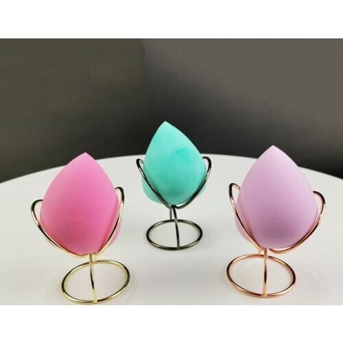 Hot Sale Metal Makeup Sponge Holder Brand Beauty Makeup Puff Rack Powder Puff Blender Storage Rack Sponge Drying Stand Holder
