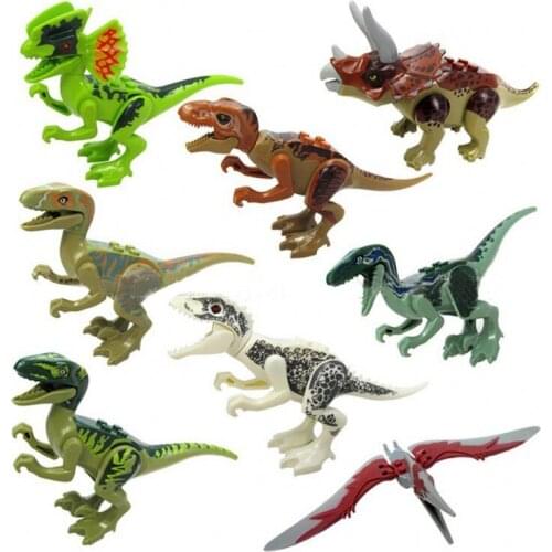 Hot 8Pcs/Set Cool Mini Dinosaurs Jurassic World Dinosaurs Action Figures Jurassic Pack Tyrannosaurus Assemble Kid Toys