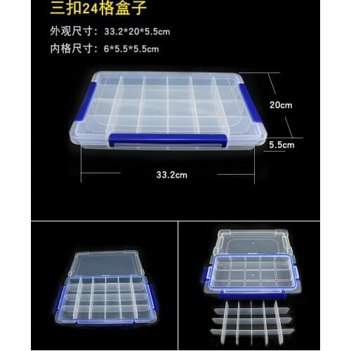 3pcs for hardware accessories Tool Box plastic Storage case strong-plastic box tool headgear case