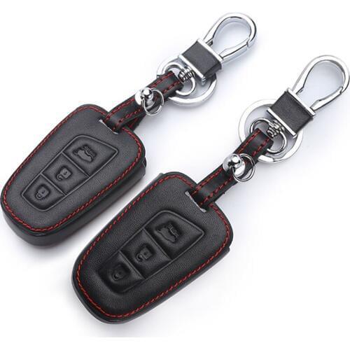 Leather Car Key Case Fob Cover For Hyundai iX20 IX30 IX35 I40 Iix25 Tucson Elantra Verna Sonata Smart Keys Keychain