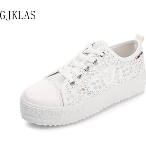 Size 42 Platform Sneakers Casual Ladies Lace Womens Chunky Sneakers Fashion Comfy White Black Vulcanize Shoes Womens Sneakers