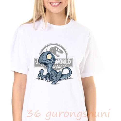 Summer tops harry styles cartoon Dinosaur t-shirt kpop harajuku Dimetrodon tshirt kawaii vintage t shirt women Raptor tumblr