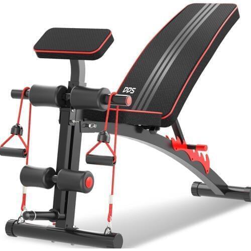 Multifunctional Gym Fitness Equipment Dumbbell Chair, All-in-one Workout Station with 7 Grade Adjust, Home Supine Board