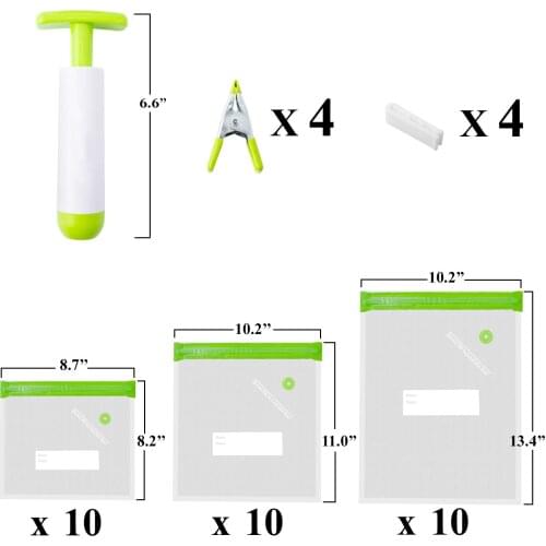 Reusable Vacuum Storage Bags for Food Container Plastic Bag with Pump