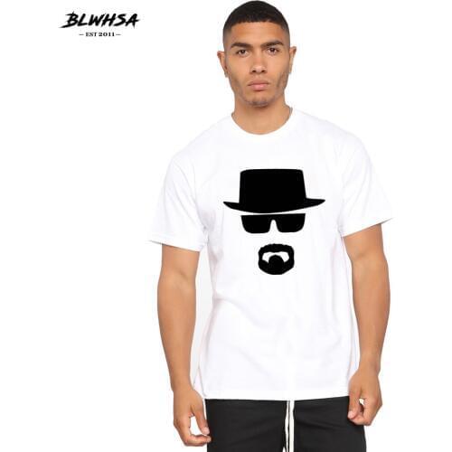 BLWHSA Heisenberg Printed T Shirt Men Fashion Funny T-shirts Brand Design Breaking Bad Printing Cool T-Shirt For Men Clothing