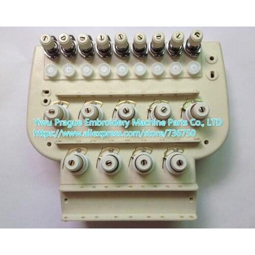 Tension Post Base Head 9 Needles for some of Chinese embroidery machine spare parts offered by Yiwu Prague company store 736750
