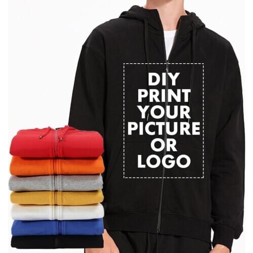 New Fashion Men Women Hooded Streetwear Customized Printed Picture Logo Text Your Own Design Personalized Pullover Unisex Hoodie