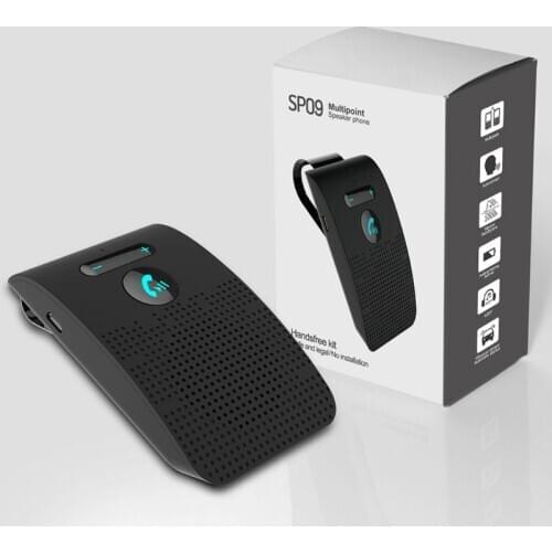 New Wireless Car Bluetooth V5.0 Bluetooth Handsfree Car Kit Wireless Bluetooth Speaker Phone Sun Visor Clip Speakerphone