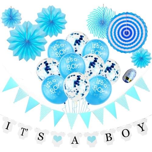 Its A Boy Girl Disposable Party Tableware Set Gender Reveal Oh Baby Shower Favors 1st Birthday Party Decorations Kids Babyshower