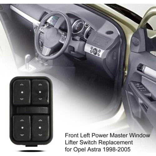 Front Left Power Master Window Lifter Switch Replacement 90561086 for Opel Astra 1998-2005