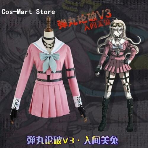 Hot Game Danganronpa V3: Killing Harmony Iruma Miu Cosplay Costume JK School Uniform Dress For Women Role Play Clothing