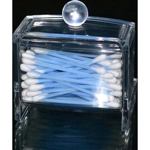 Empty Acrylic Clear Useful Cotton Swab Q-Tip Storage Box Holder Cosmetic Makeup Case Tidy Tool Health Care