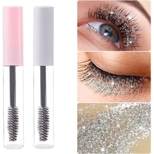 10ml ABS Empty Eyelashes Tube Vials Bottle Mascara Tube Wand Eyelash Cream Container Sample Vials With Rubber Inserts